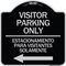 Signmission Bilingual Reserved Parking Visitor Parking Only Estacionamiento Para Visitantes, A-DES-BS-1818-24303 A-DES-BS-1818-24303 - alternate 1